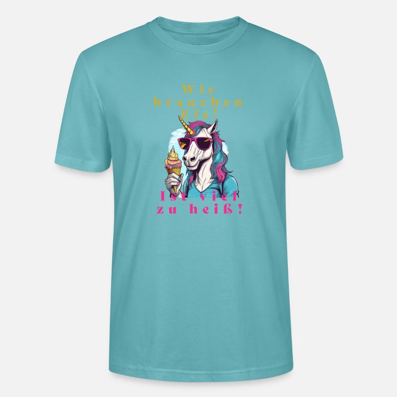 Einhorn Eis vs. Hitze - Stanley/Stella Unisex Bio-T-Shirt CRAFTER - Pastelltürkis
