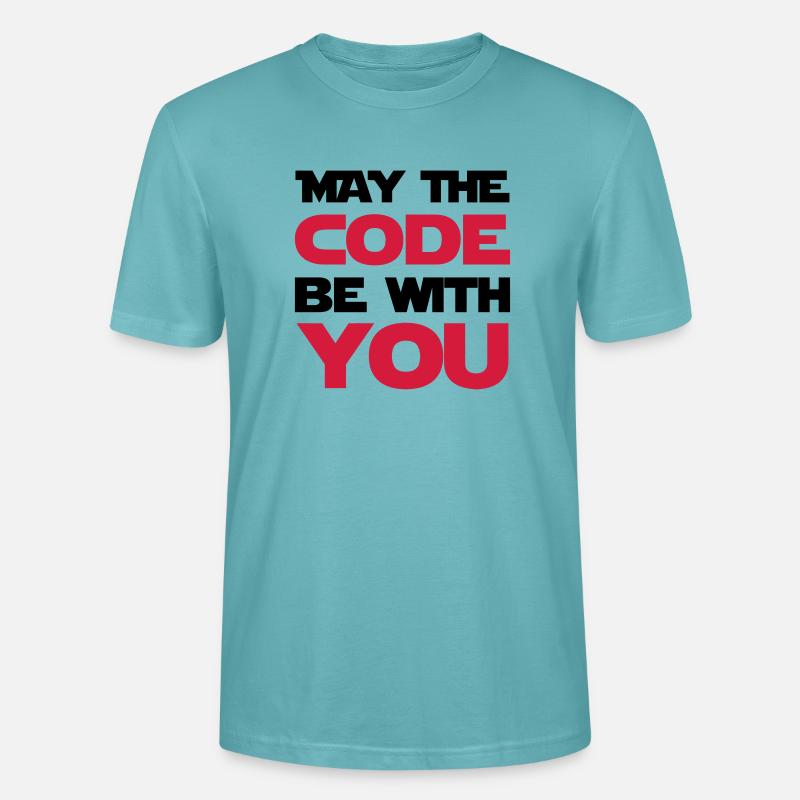 Computer / Developer / Geek / Code / Funny - Stanley/Stella CRAFTER Unisex Organic T-Shirt - pastel turquoise