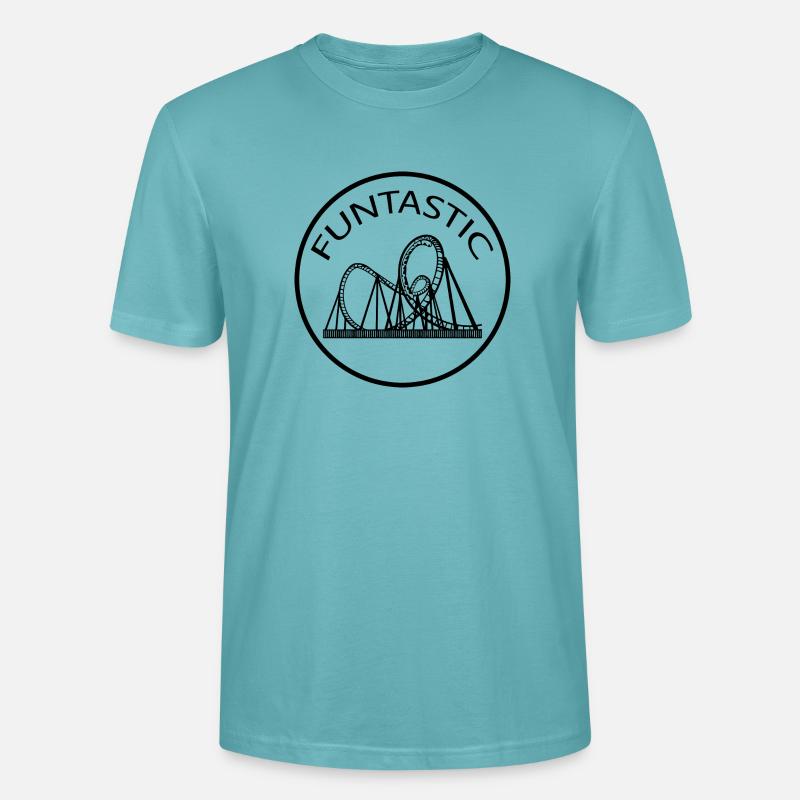 Rollercoaster Achterbahn Freizeitpark - Stanley/Stella Unisex Bio-T-Shirt CRAFTER - Pastelltürkis