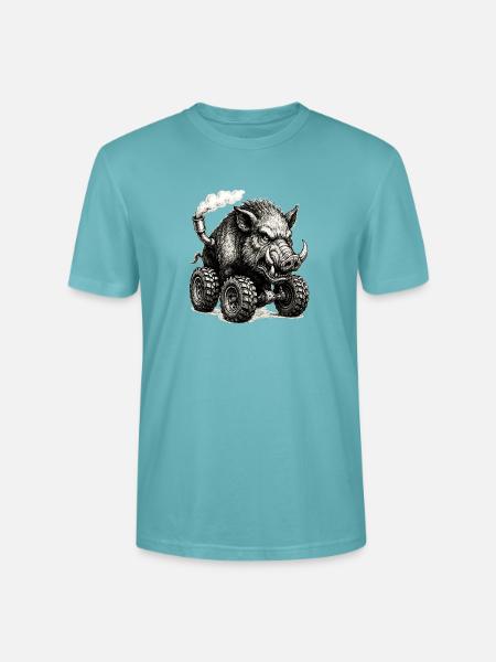 Wildschwein - Stanley/Stella Unisex Bio-T-Shirt CRAFTER - Pastelltürkis