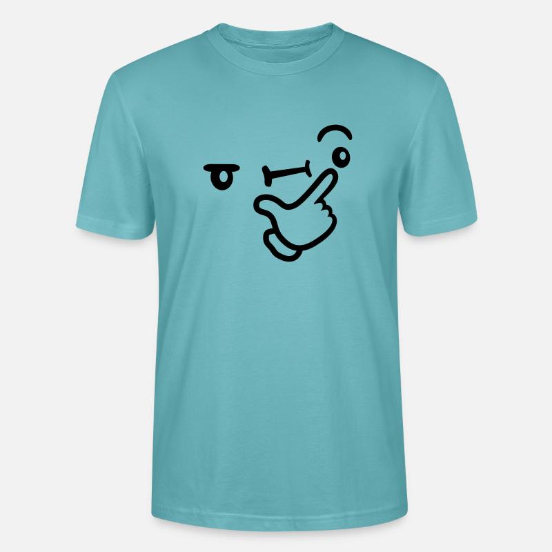 Icon Expression réfléchie du visage - T-shirt bio CRAFTER Stanley Stella Unisexe - turquoise pastel