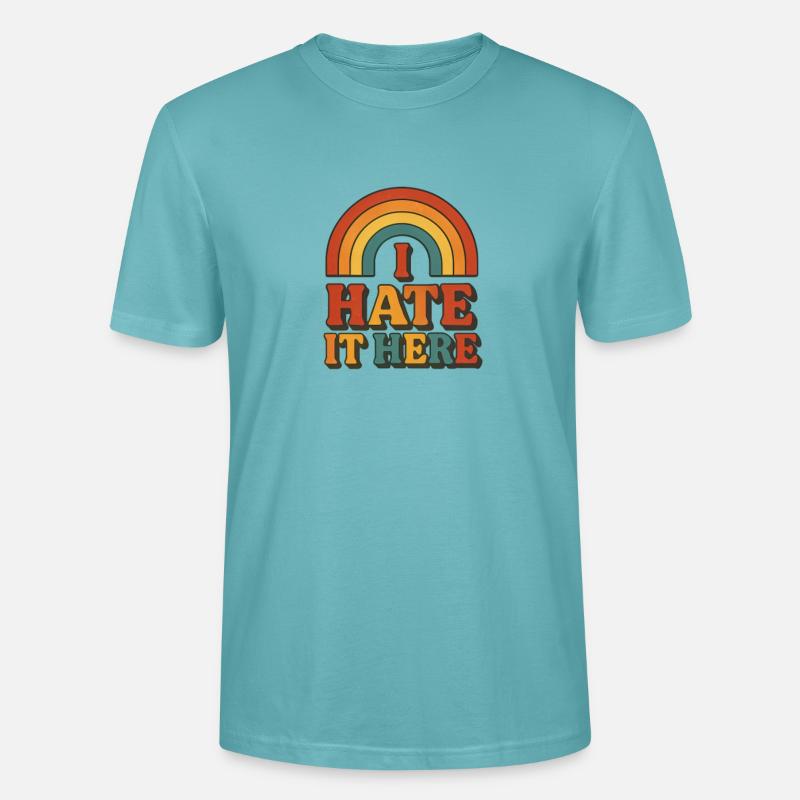 I Hate It Here Regenbogen - Stanley/Stella Unisex Bio-T-Shirt CRAFTER - Pastelltürkis