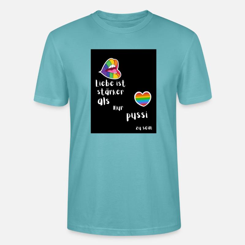 Bunt Regenbogenfarben bild - Stanley/Stella Unisex Bio-T-Shirt CRAFTER - Pastelltürkis