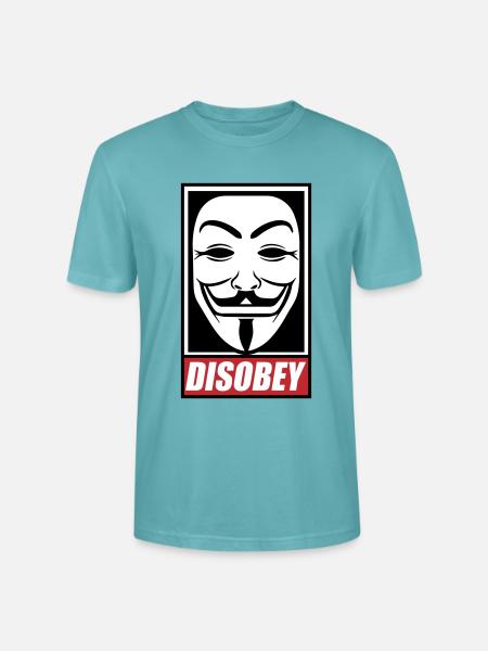 Disobey Colors changeable - Stanley/Stella CRAFTER Unisex Organic T-Shirt - pastel turquoise
