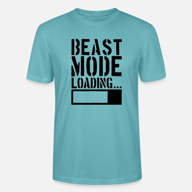 Caution Beast Mode Loading - T-shirt bio CRAFTER Stanley Stella Unisexe - turquoise pastel