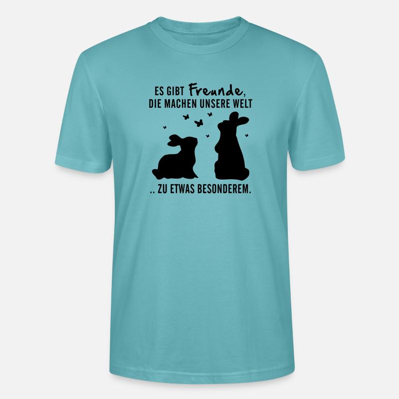 Freunde Hasen Leben - Stanley/Stella Unisex Bio-T-Shirt CRAFTER - Pastelltürkis