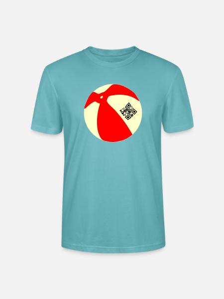 Ball QR - Stanley/Stella CRAFTER Unisex Organic T-Shirt - pastel turquoise