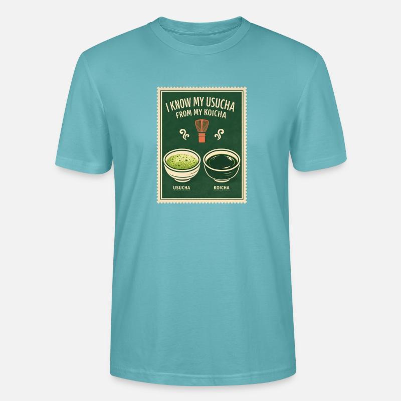 Usucha oder Koicha | Matcha Wissen - Stanley/Stella Unisex Bio-T-Shirt CRAFTER - Pastelltürkis