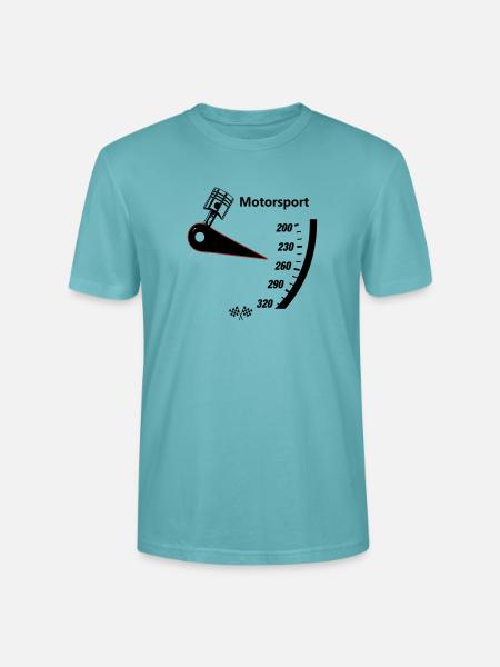 Motorsport Speedometer - Stanley/Stella CRAFTER Unisex Organic T-Shirt - pastel turquoise