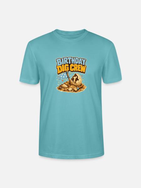Birthday Dig Crew Fossilieneier-Ausgrabungsparty - Stanley/Stella Unisex Bio-T-Shirt CRAFTER - Pastelltürkis