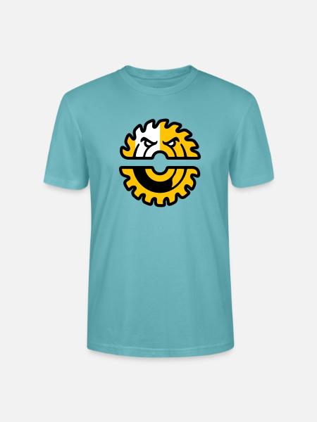 Circular Saw Mascot Logo - Stanley/Stella CRAFTER Unisex Organic T-Shirt - pastel turquoise