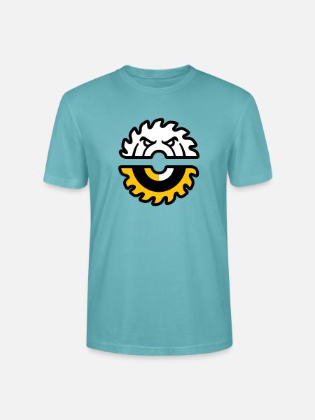 Circular Saw Face Graphic - Stanley/Stella CRAFTER Unisex Organic T-Shirt - pastel turquoise