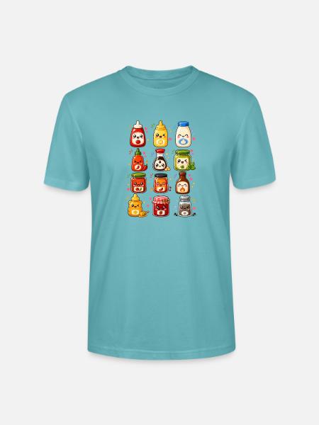 Kawaii Saucen | Würzen & Kochen - Stanley/Stella Unisex Bio-T-Shirt CRAFTER - Pastelltürkis