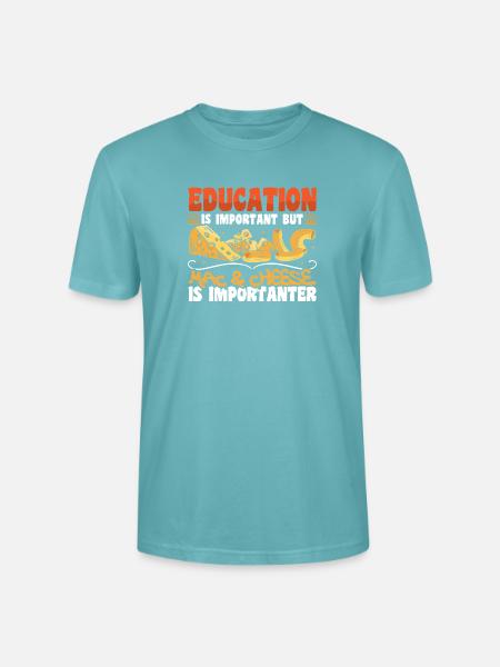 Makkaroni und Käse Mac and Cheese - Stanley/Stella Unisex Bio-T-Shirt CRAFTER - Pastelltürkis