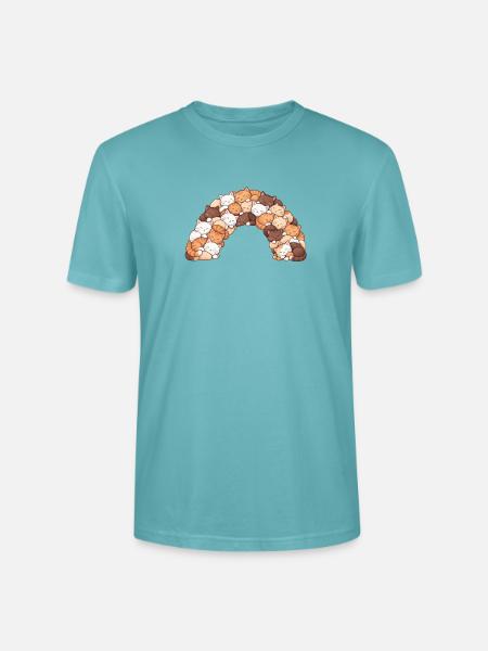 Schlafender Katzenbogen - Stanley/Stella Unisex Bio-T-Shirt CRAFTER - Pastelltürkis