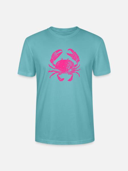 Krabbe Krebs Strand Meerestier - Stanley/Stella Unisex Bio-T-Shirt CRAFTER - Pastelltürkis