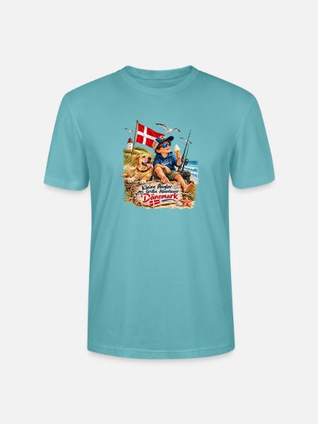 Kleine Angler Große Abenteuer Dänemark - Stanley/Stella Unisex Bio-T-Shirt CRAFTER - Pastelltürkis