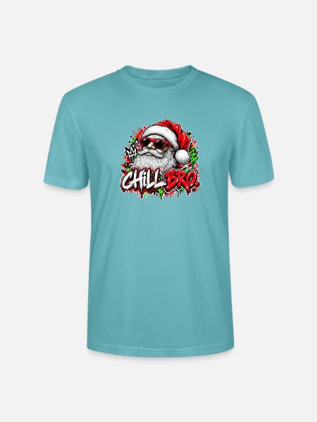 Chill Bro Entspannter Weihnachtsmann Mit - Stanley/Stella Unisex Bio-T-Shirt CRAFTER - Pastelltürkis
