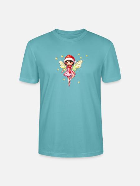 Glueckszauberfee im Weihnachtszauber - Stanley/Stella Unisex Bio-T-Shirt CRAFTER - Pastelltürkis