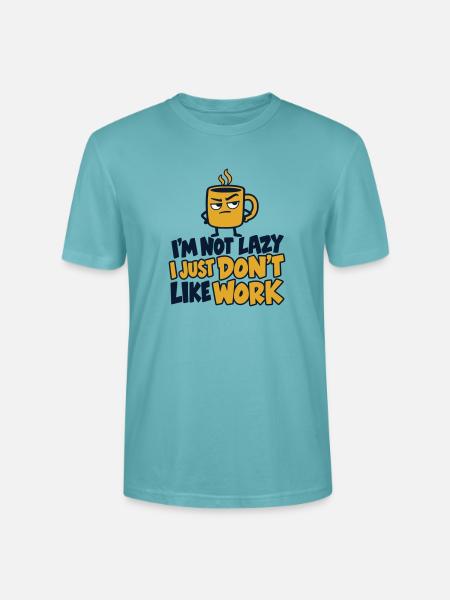 Grummeliger Kaffee-Arbeitshumor - Stanley/Stella Unisex Bio-T-Shirt CRAFTER - Pastelltürkis