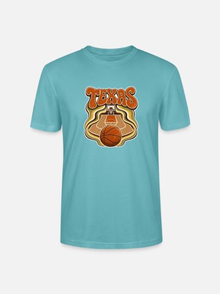 Texas Basketball Psychedelischer Retro - Stanley/Stella Unisex Bio-T-Shirt CRAFTER - Pastelltürkis