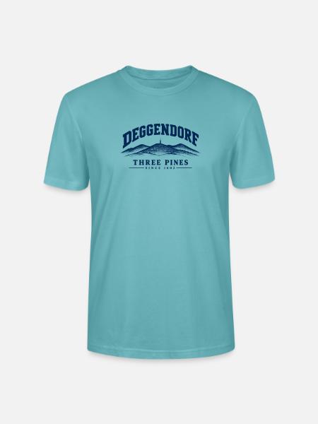 Deggendorf Shirt Dreitannenriegel-Shirt - Stanley/Stella Unisex Bio-T-Shirt CRAFTER - Pastelltürkis