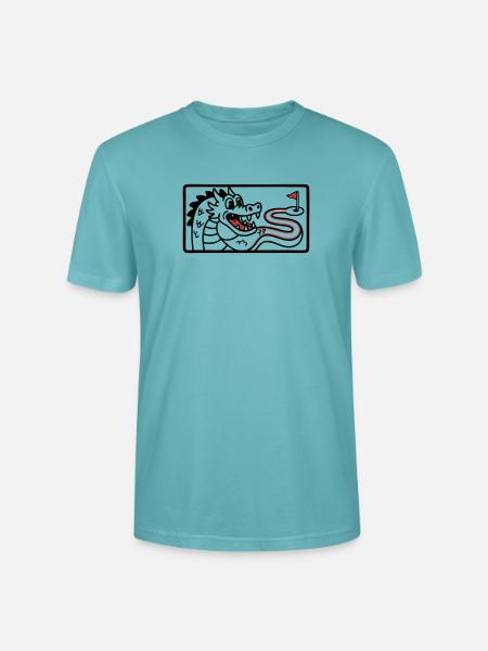 Minigolf Retro Cartoon Golfball JGA Team - Stanley/Stella CRAFTER Unisex Organic T-Shirt - pastel turquoise