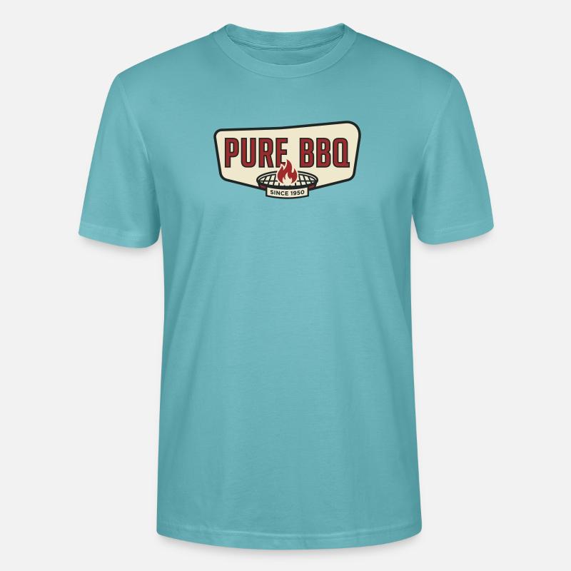 Pure Barbecue Retro Pitmaster Grill - Stanley/Stella CRAFTER unisex luomu-t-paita - pastelli turkoosi