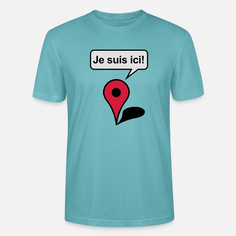I am here! Google Maps - Stanley/Stella Unisex Bio-T-Shirt CRAFTER - Pastelltürkis
