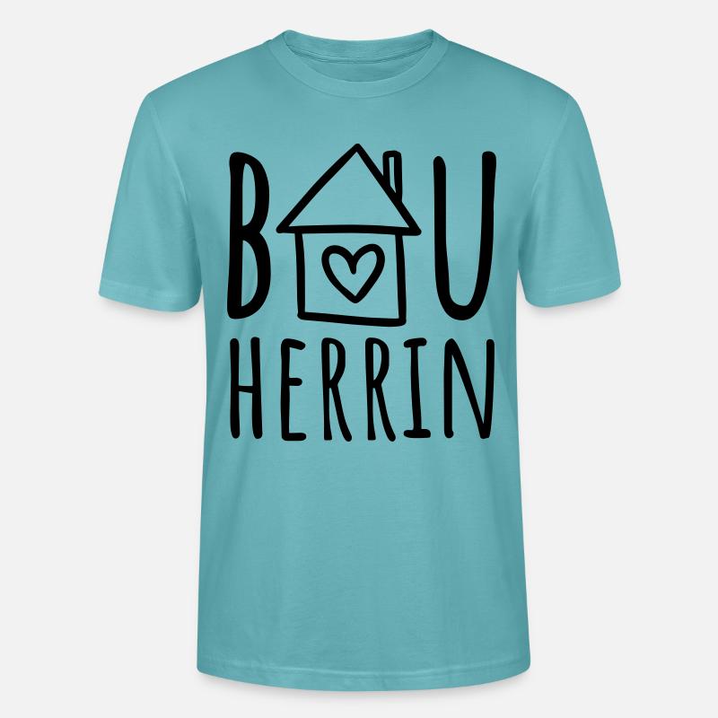 Bauherrin (Farbwechsel / Farbe änderbar) - Stanley/Stella Unisex Bio-T-Shirt CRAFTER - Pastelltürkis