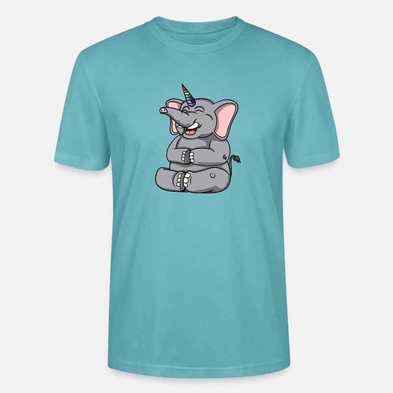 Licorne d'éléphant - T-shirt bio CRAFTER Stanley Stella Unisexe - turquoise pastel