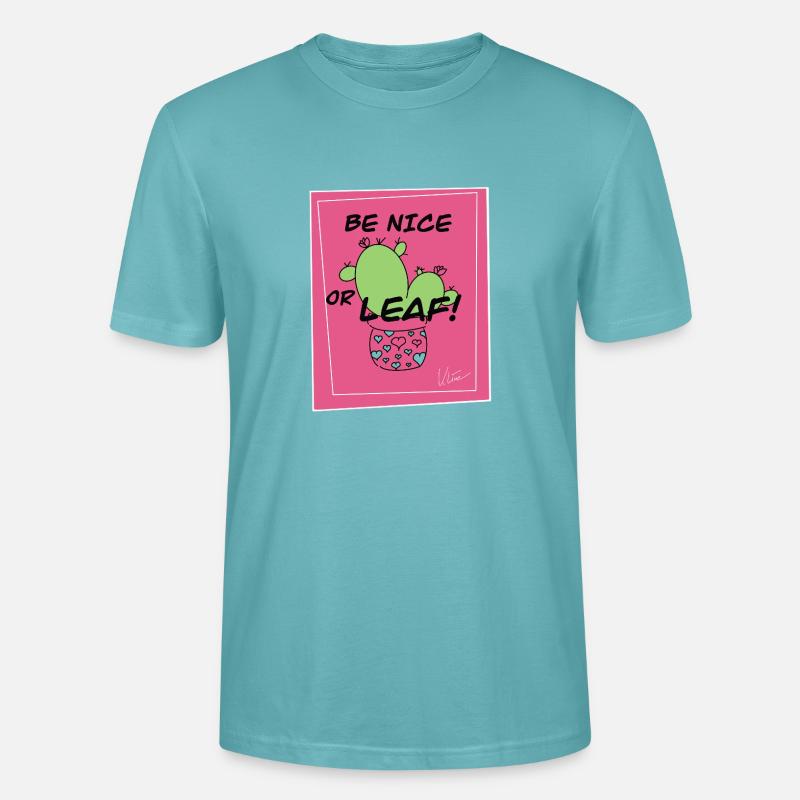 Friendly Cactus - Stanley/Stella Unisex Bio-T-Shirt CRAFTER - Pastelltürkis