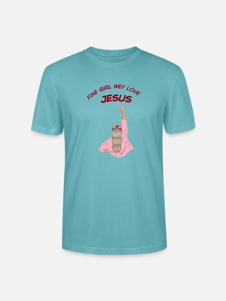 feines Mädchen, wir lieben Jesus - Stanley/Stella Unisex Bio-T-Shirt CRAFTER - Pastelltürkis