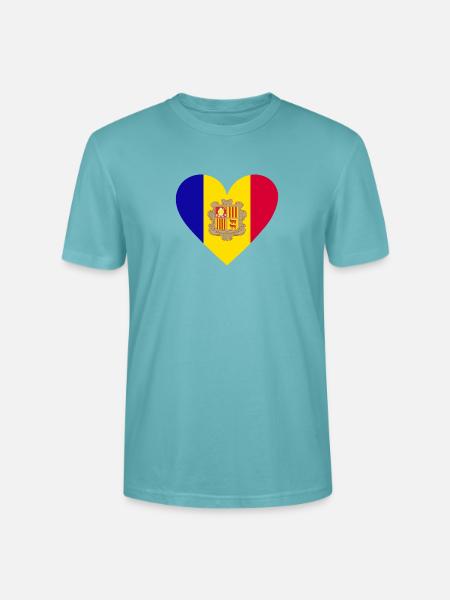 Andorra Heart - Stanley/Stella CRAFTER Unisex Organic T-Shirt - pastel turquoise