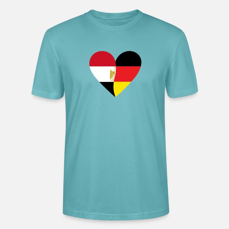Égypte Allemagne Cœur - T-shirt bio CRAFTER Stanley Stella Unisexe - turquoise pastel
