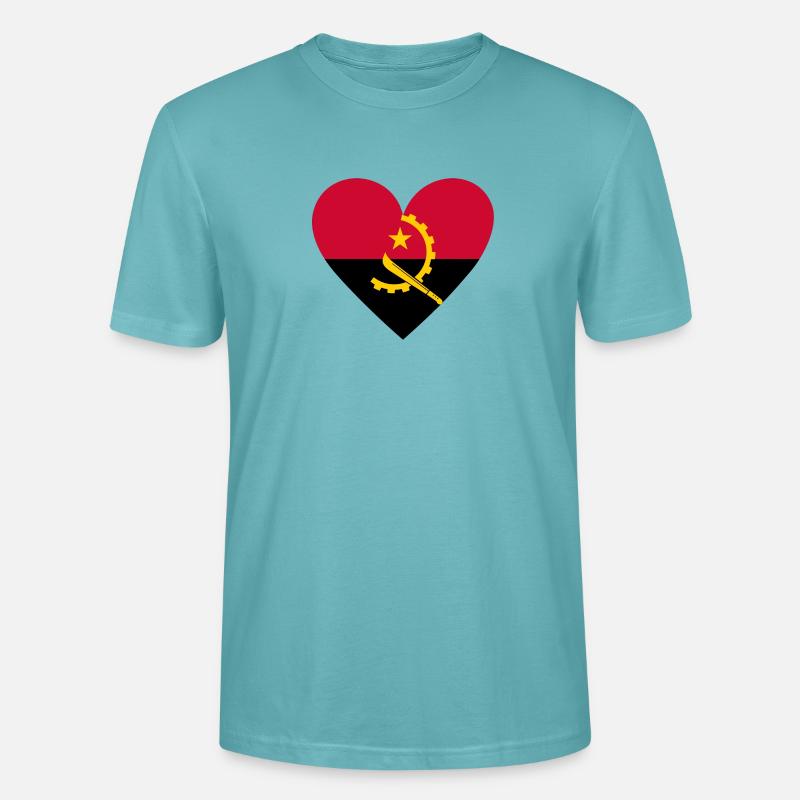 Angola Heart - Stanley/Stella CRAFTER Unisex Organic T-Shirt - pastel turquoise