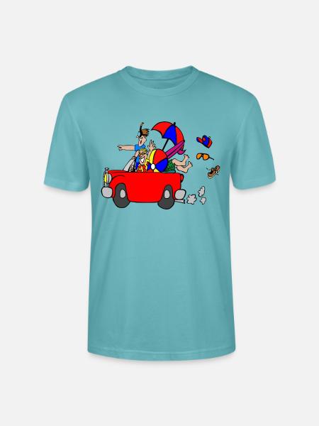 Urlaub - Stanley/Stella Unisex Bio-T-Shirt CRAFTER - Pastelltürkis