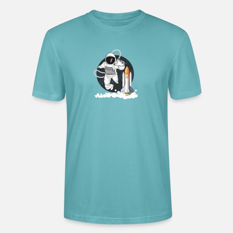 Astronaute dans l'espace - T-shirt bio CRAFTER Stanley Stella Unisexe - turquoise pastel