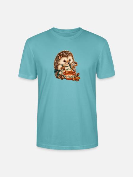 Igel mischt Gewürze - Stanley/Stella Unisex Bio-T-Shirt CRAFTER - Pastelltürkis