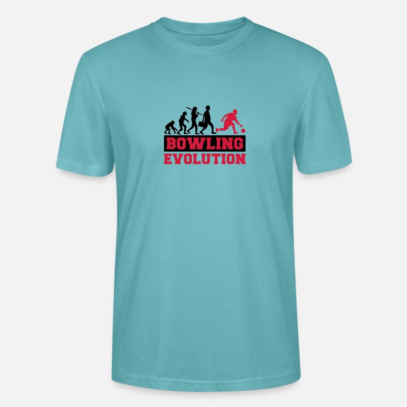 Bowling Evolution - T-shirt bio CRAFTER Stanley Stella Unisexe - turquoise pastel