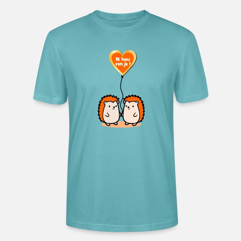 Ich liebe euch, Igel - Stanley/Stella Unisex Bio-T-Shirt CRAFTER - Pastelltürkis