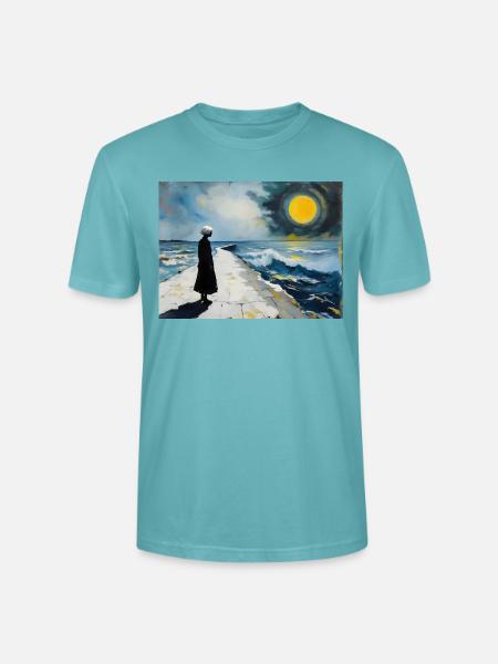 Sonnenpfad am Meer - Stanley/Stella Unisex Bio-T-Shirt CRAFTER - Pastelltürkis