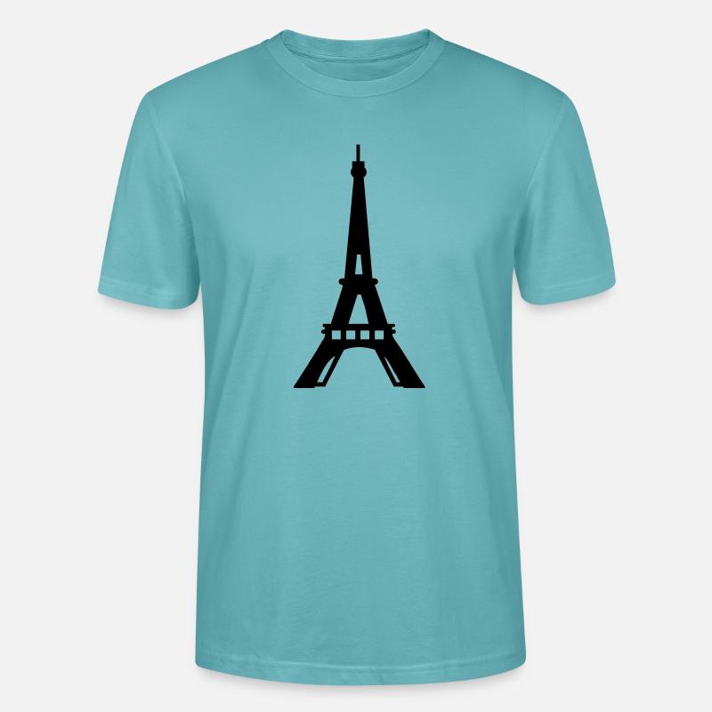 eiffelturm silhouette - Stanley/Stella Unisex Bio-T-Shirt CRAFTER - Pastelltürkis