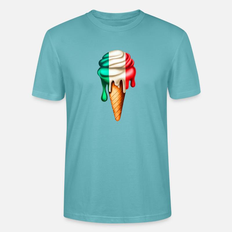 Italien Eiswaffel - Stanley/Stella Unisex Bio-T-Shirt CRAFTER - Pastelltürkis