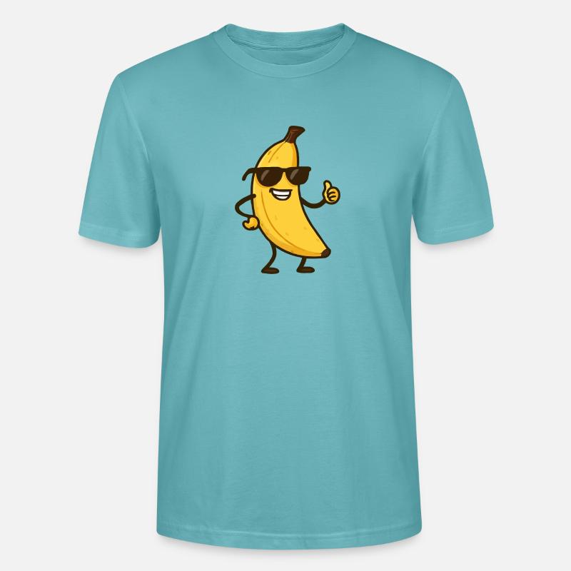 Banana Comic - Stanley/Stella CRAFTER Unisex Organic T-Shirt - pastel turquoise