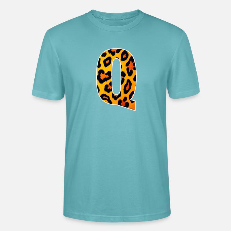 Leopard_Buchstabenmuster_-_Q - Stanley/Stella Unisex Bio-T-Shirt CRAFTER - Pastelltürkis