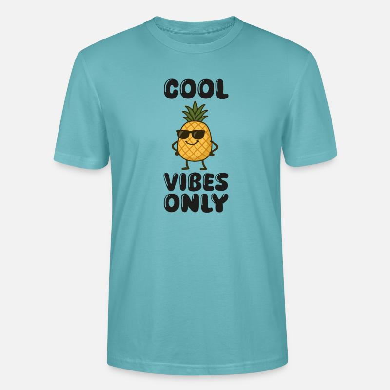 Pineapple Comic - Stanley/Stella CRAFTER Unisex Organic T-Shirt - pastel turquoise