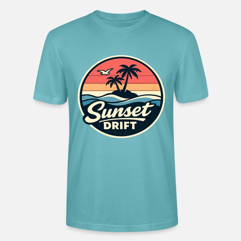 Sunset Drift - Stanley/Stella Unisex Bio-T-Shirt CRAFTER - Pastelltürkis