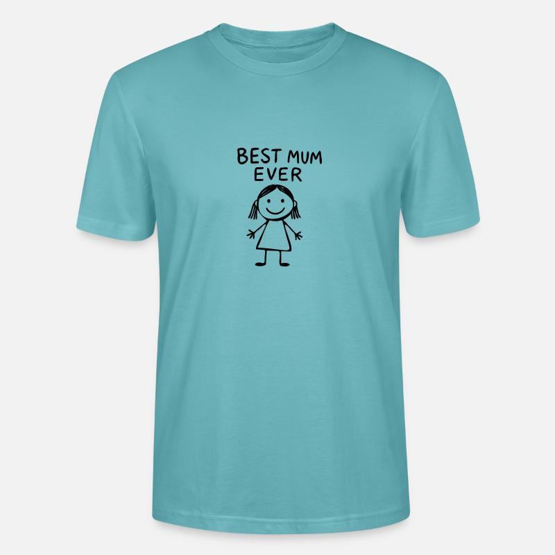Best Mum Ever – Kinderkunst - Stanley/Stella Unisex Bio-T-Shirt CRAFTER - Pastelltürkis