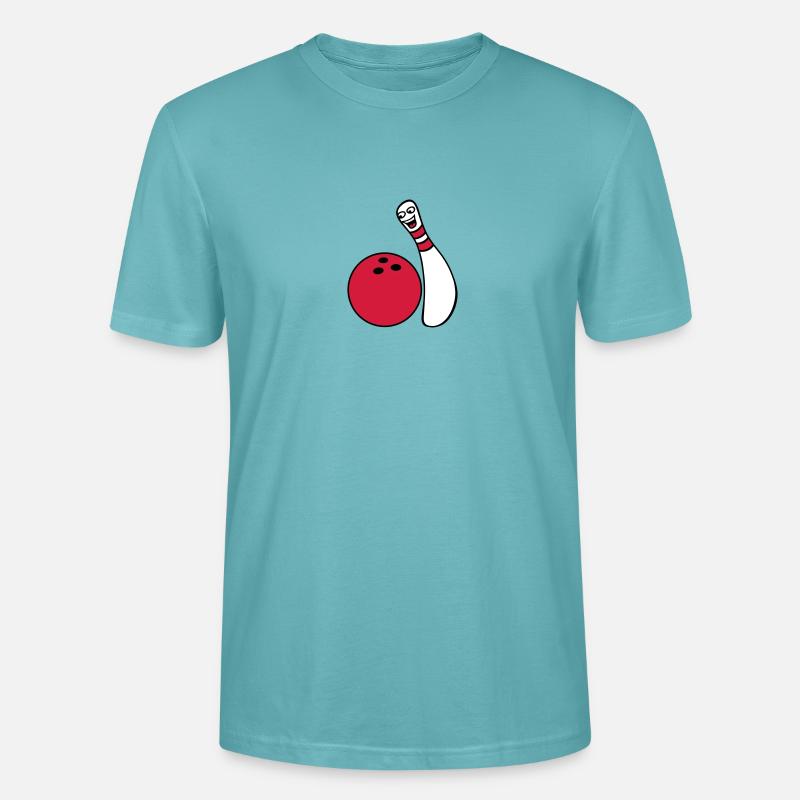 Cheeky Comic Bowling Pin - T-shirt bio CRAFTER Stanley Stella Unisexe - turquoise pastel